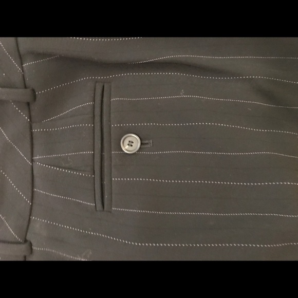 Ann Taylor Black pinstripe slacks size 4p - Picture 7 of 7